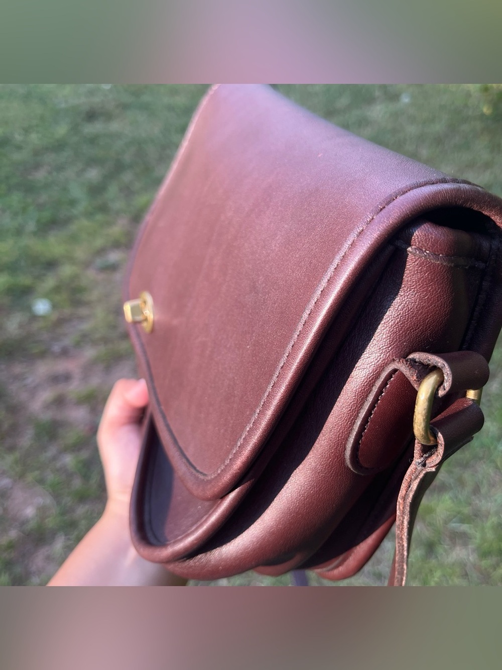 Vintage Coach Chocolate Brown Leather City Handbag/Crossbody Bag - Picture 10 of 10
